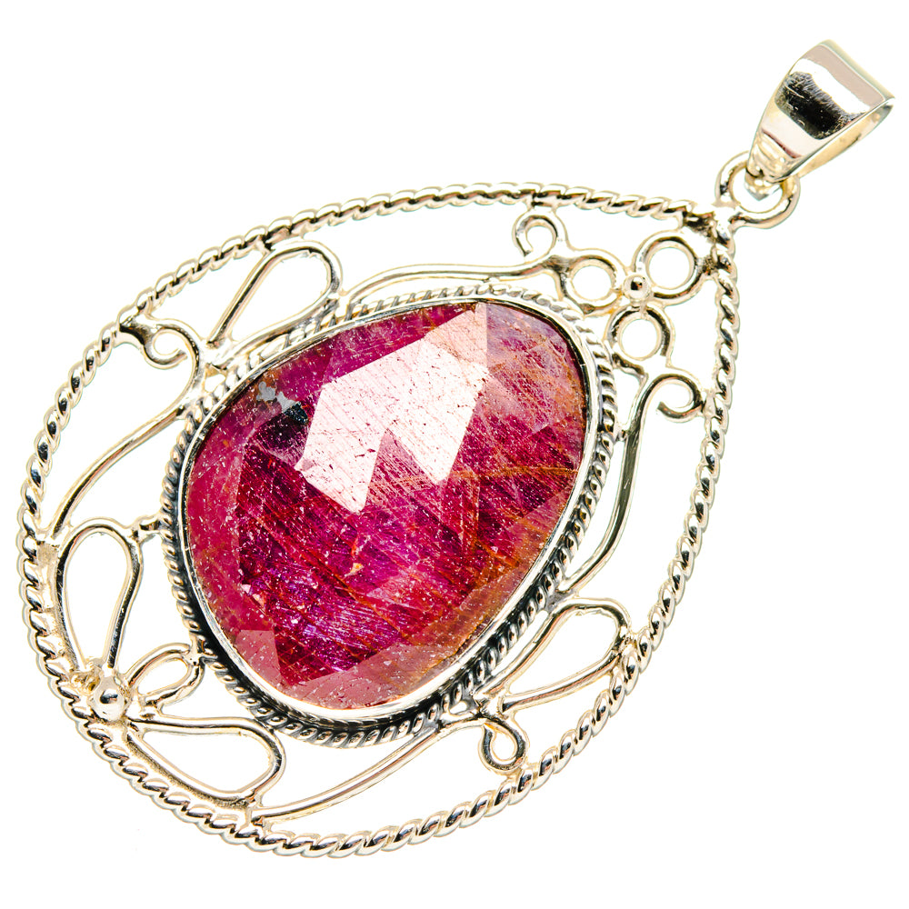Ruby Pendants handcrafted by Anasilvercos - PD27899 - Photo 2