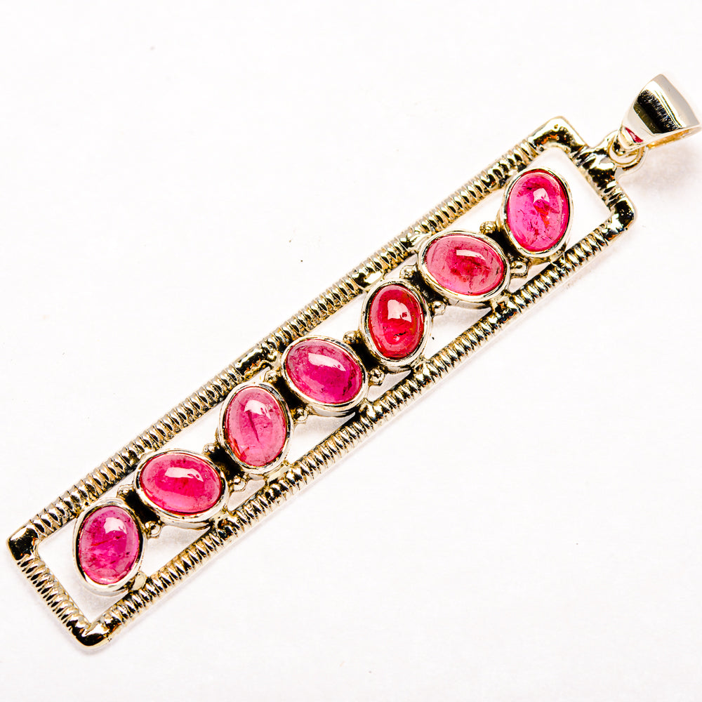 Pink Tourmaline Pendants handcrafted by Anasilvercos - PD27902 - Photo 2