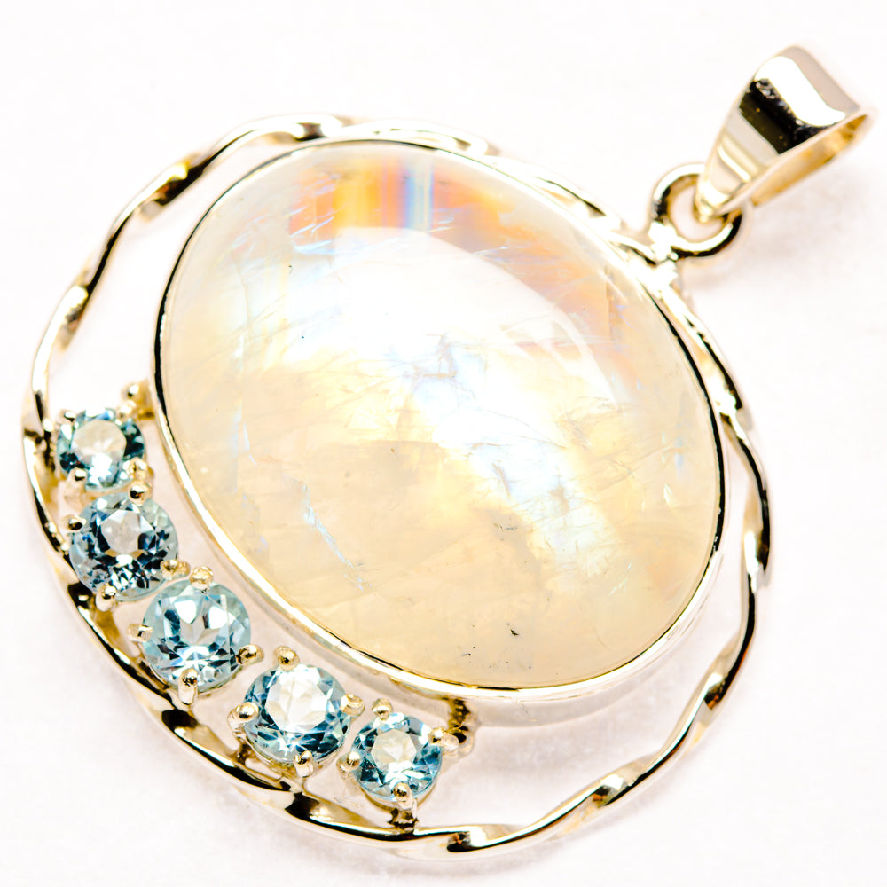 Rainbow Moonstone Pendants handcrafted by Anasilvercos - PD27919 - Photo 2