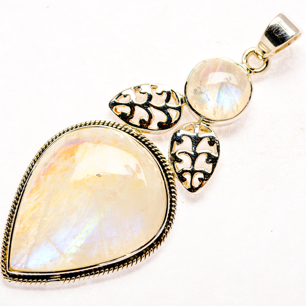 Rainbow Moonstone Pendants handcrafted by Anasilvercos - PD27925 - Photo 2
