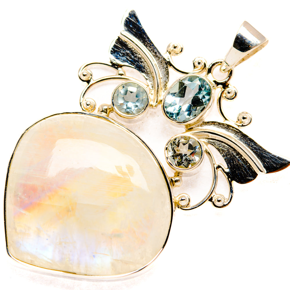 Rainbow Moonstone Pendants handcrafted by Anasilvercos - PD27926 - Photo 2