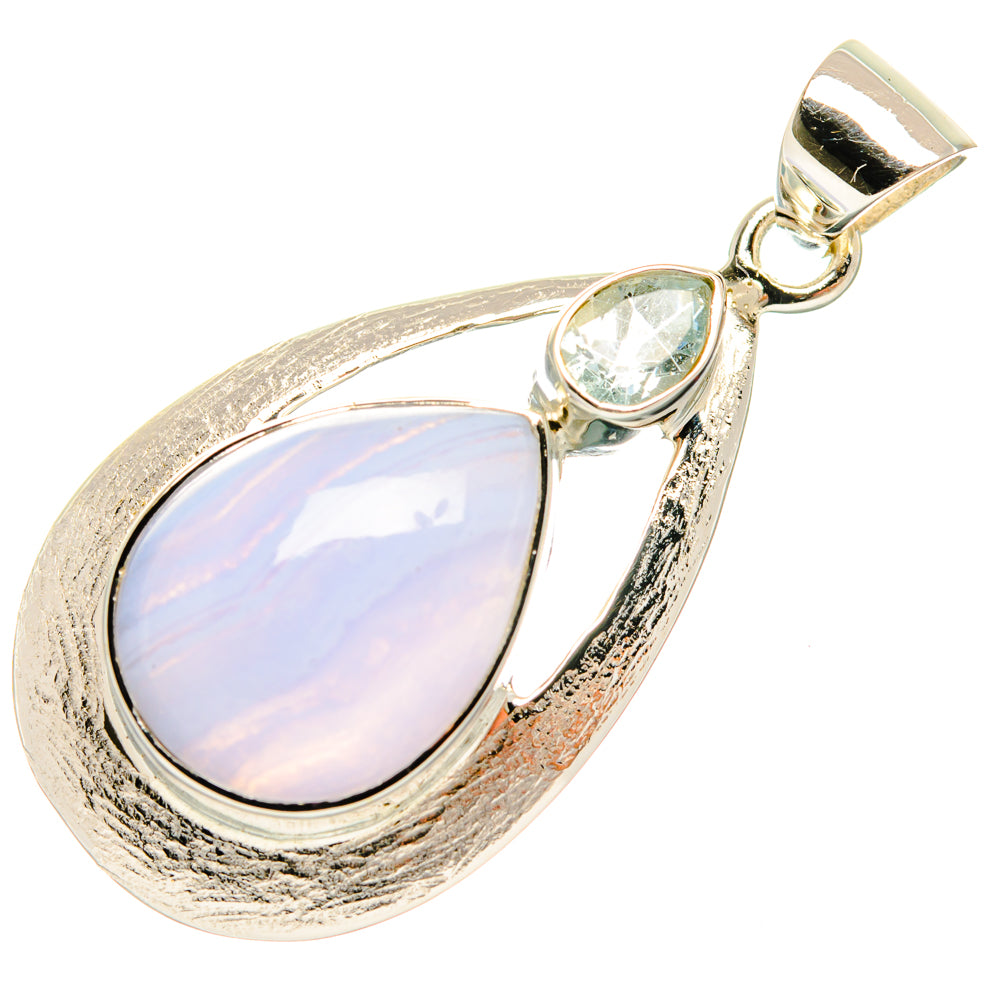 Blue Lace Agate Pendants handcrafted by Anasilvercos - PD27979 - Photo 2