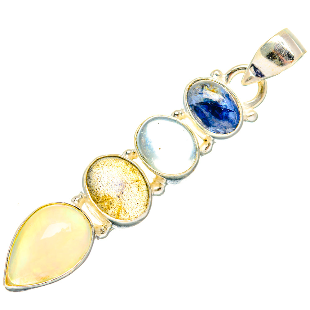Ethiopian Opal Pendants handcrafted by Anasilvercos - PD28073 - Photo 2