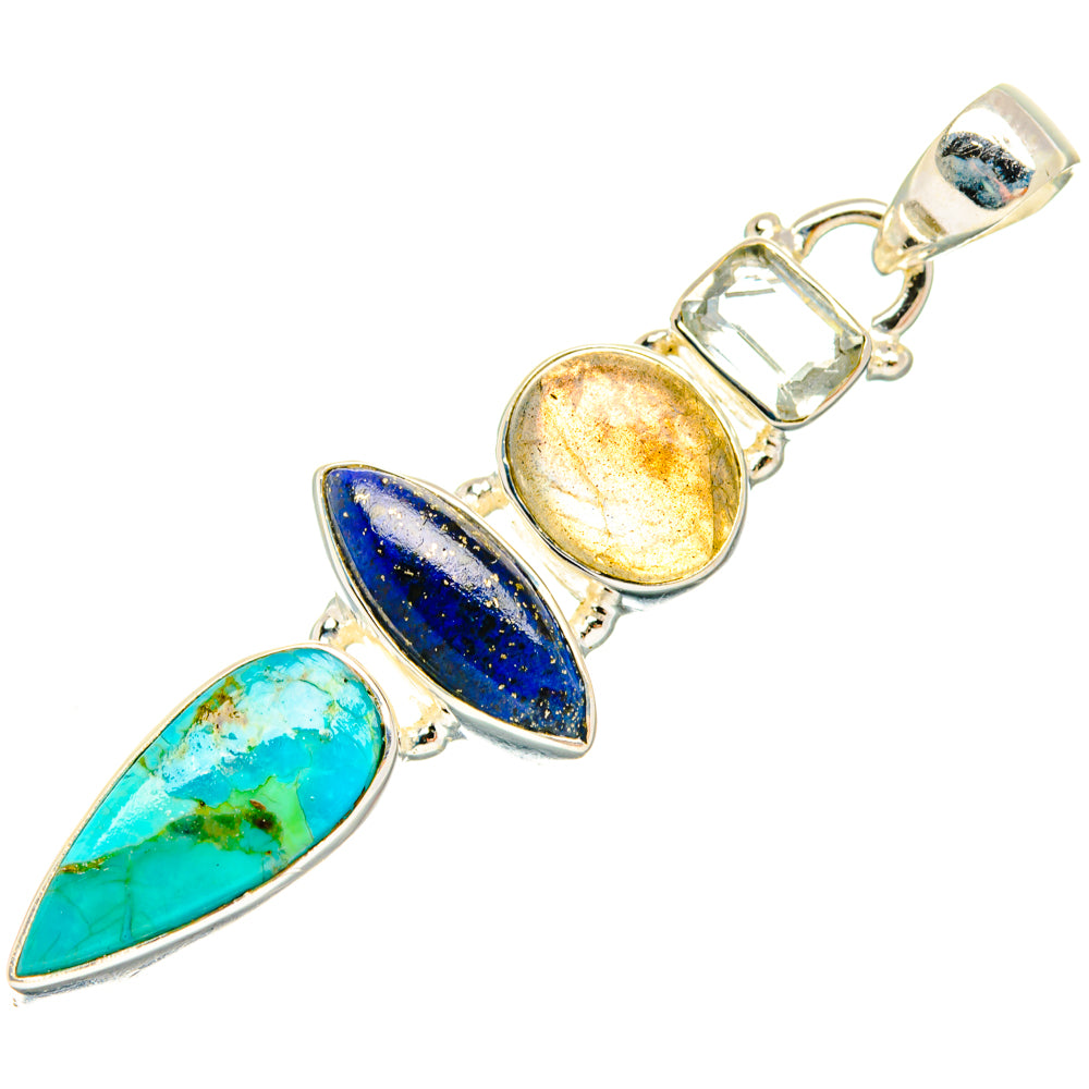 Chrysocolla Pendants handcrafted by Anasilvercos - PD28074 - Photo 2