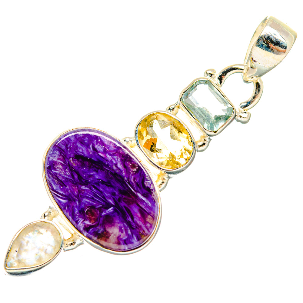 Charoite Pendants handcrafted by Anasilvercos - PD28121 - Photo 2