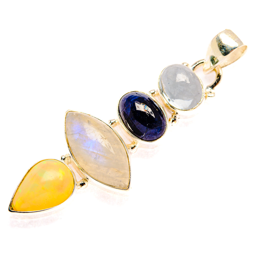 Rainbow Moonstone Pendants handcrafted by Anasilvercos - PD28122 - Photo 2