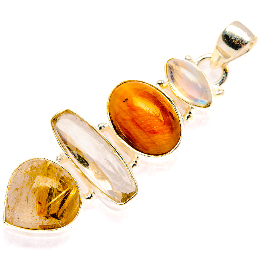 Rutilated Quartz Pendants handcrafted by Anasilvercos - PD28130 - Photo 2