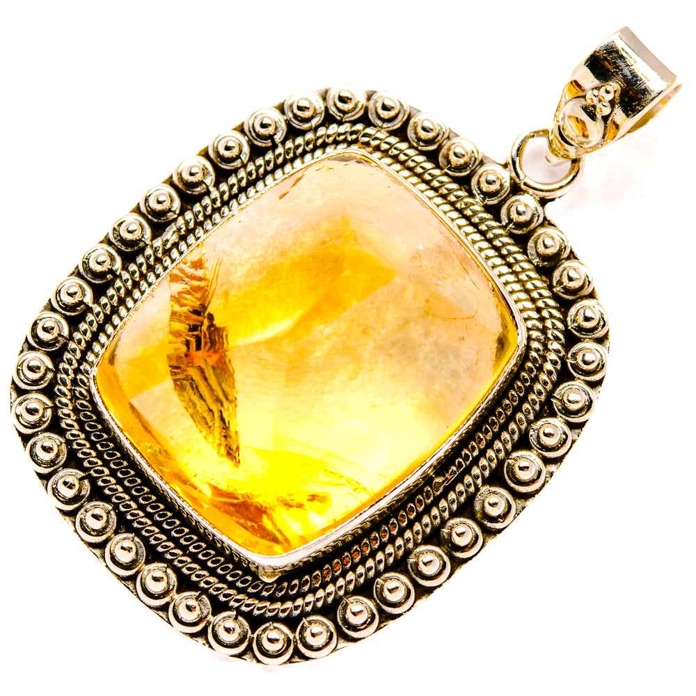 Citrine Sugarloaf Pendants handcrafted by Anasilvercos - PD28144 - Photo 2