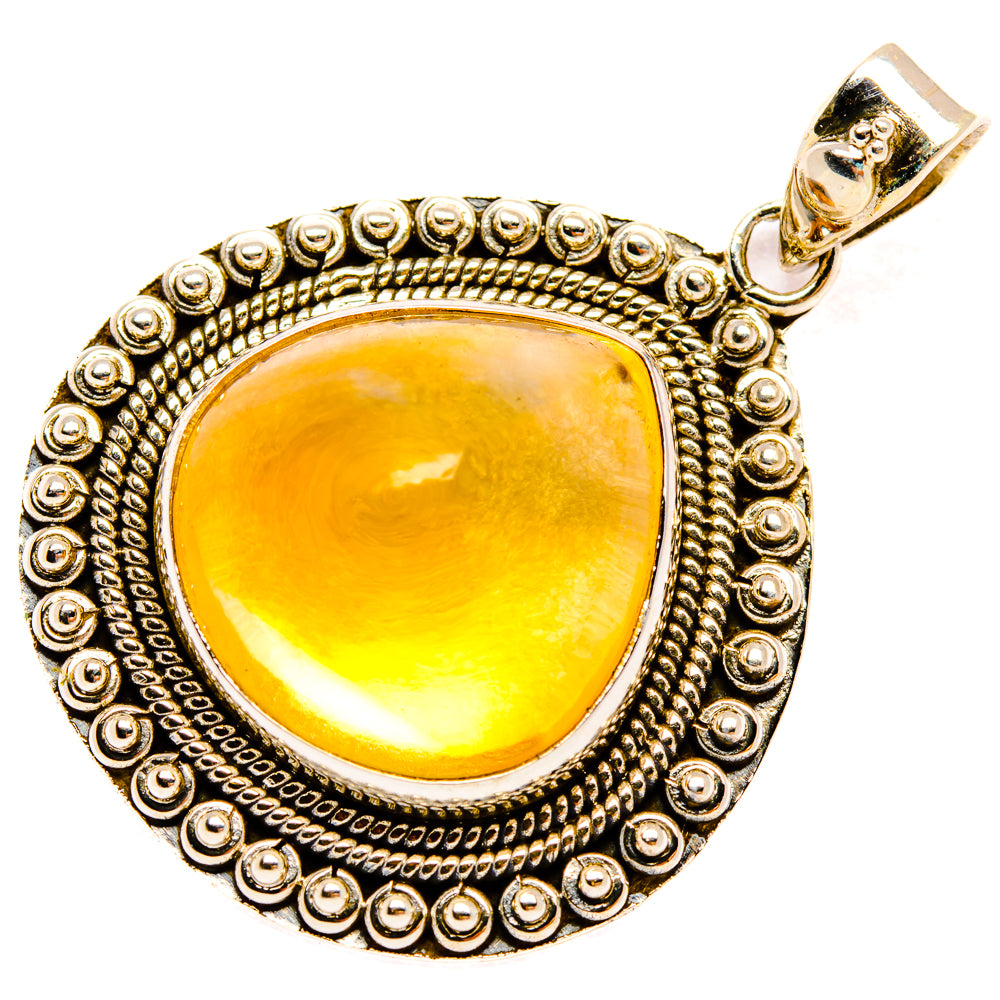 Citrine Sugarloaf Pendants handcrafted by Anasilvercos - PD28146 - Photo 2