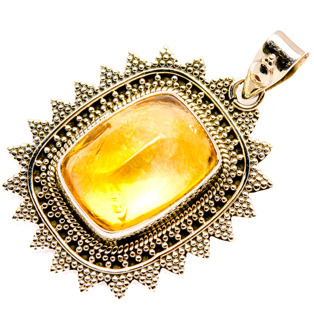 Citrine Sugarloaf Pendants handcrafted by Anasilvercos - PD28147 - Photo 2
