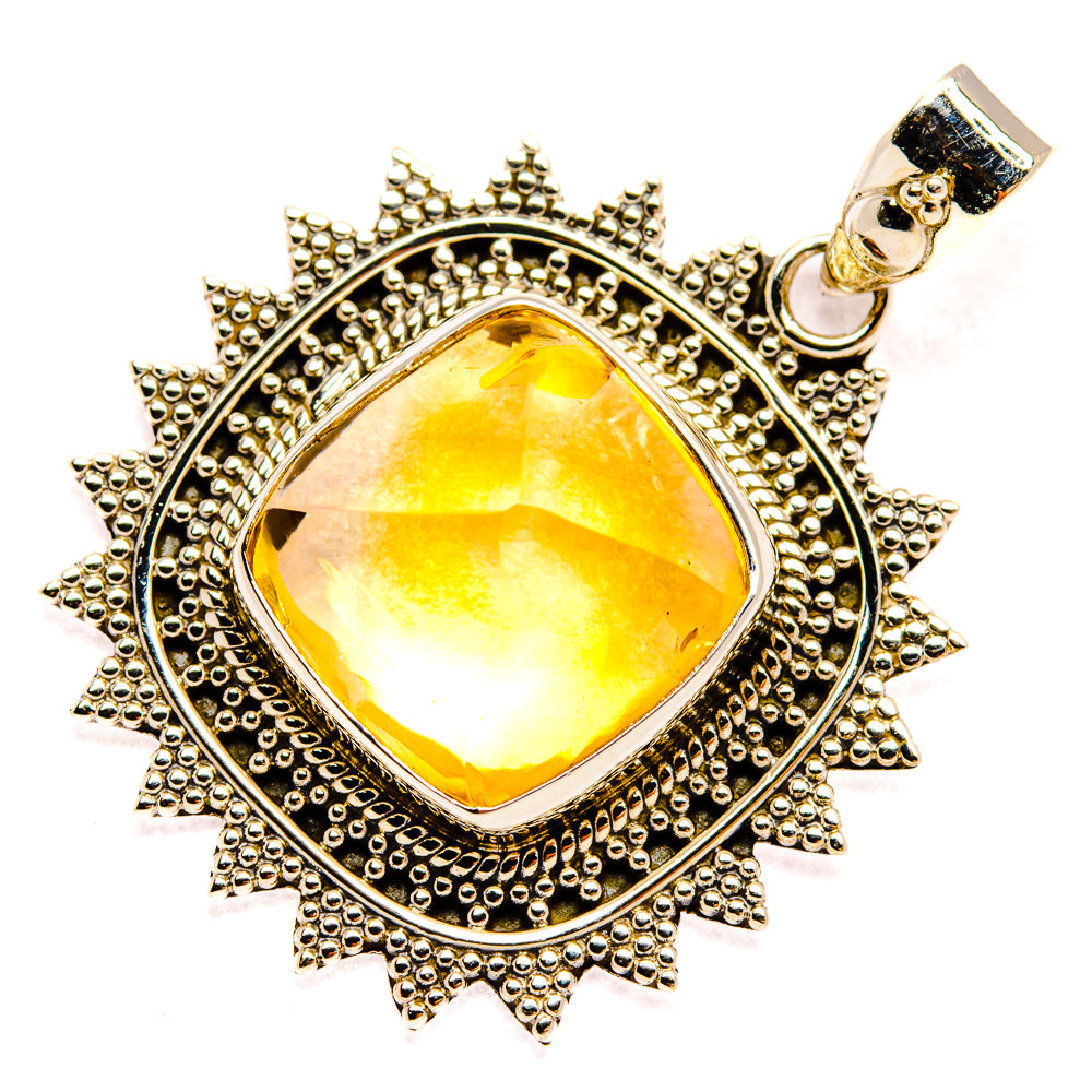 Citrine Sugarloaf Pendants handcrafted by Anasilvercos - PD28148 - Photo 2