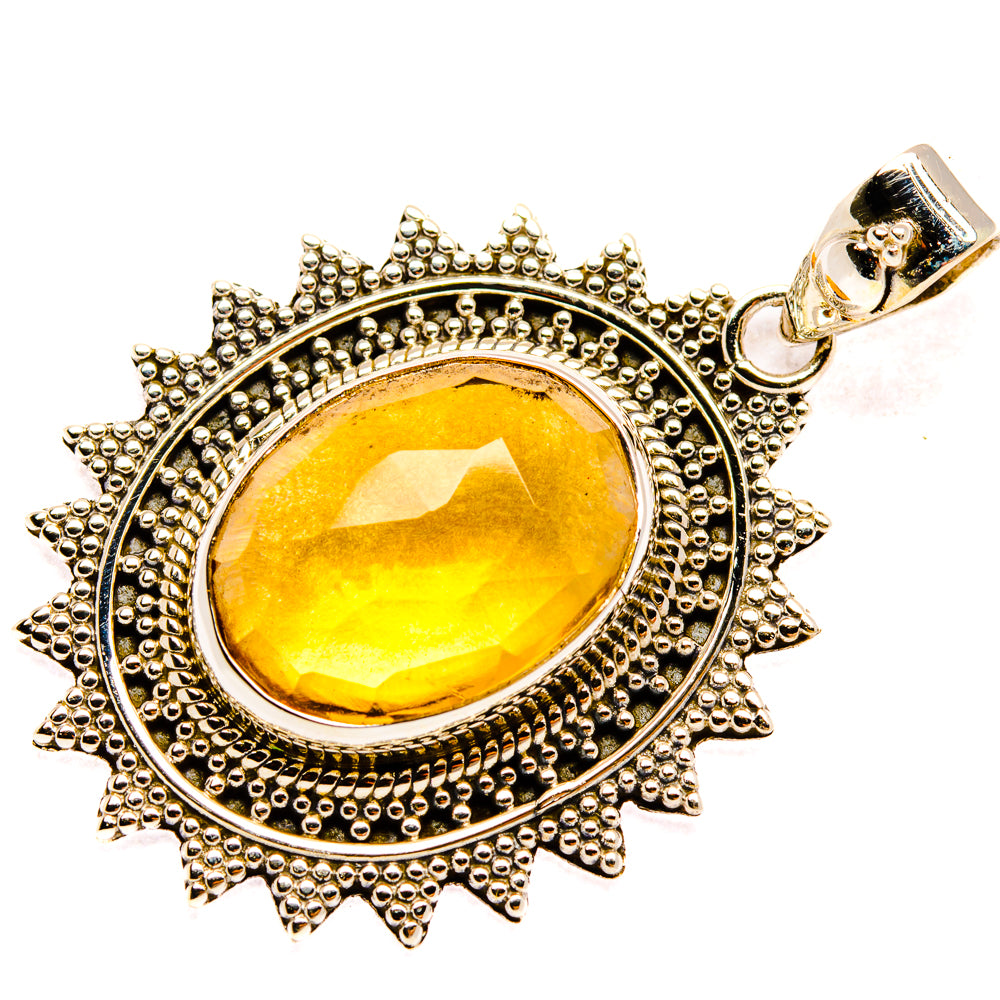 Citrine Sugarloaf Pendants handcrafted by Anasilvercos - PD28151 - Photo 2
