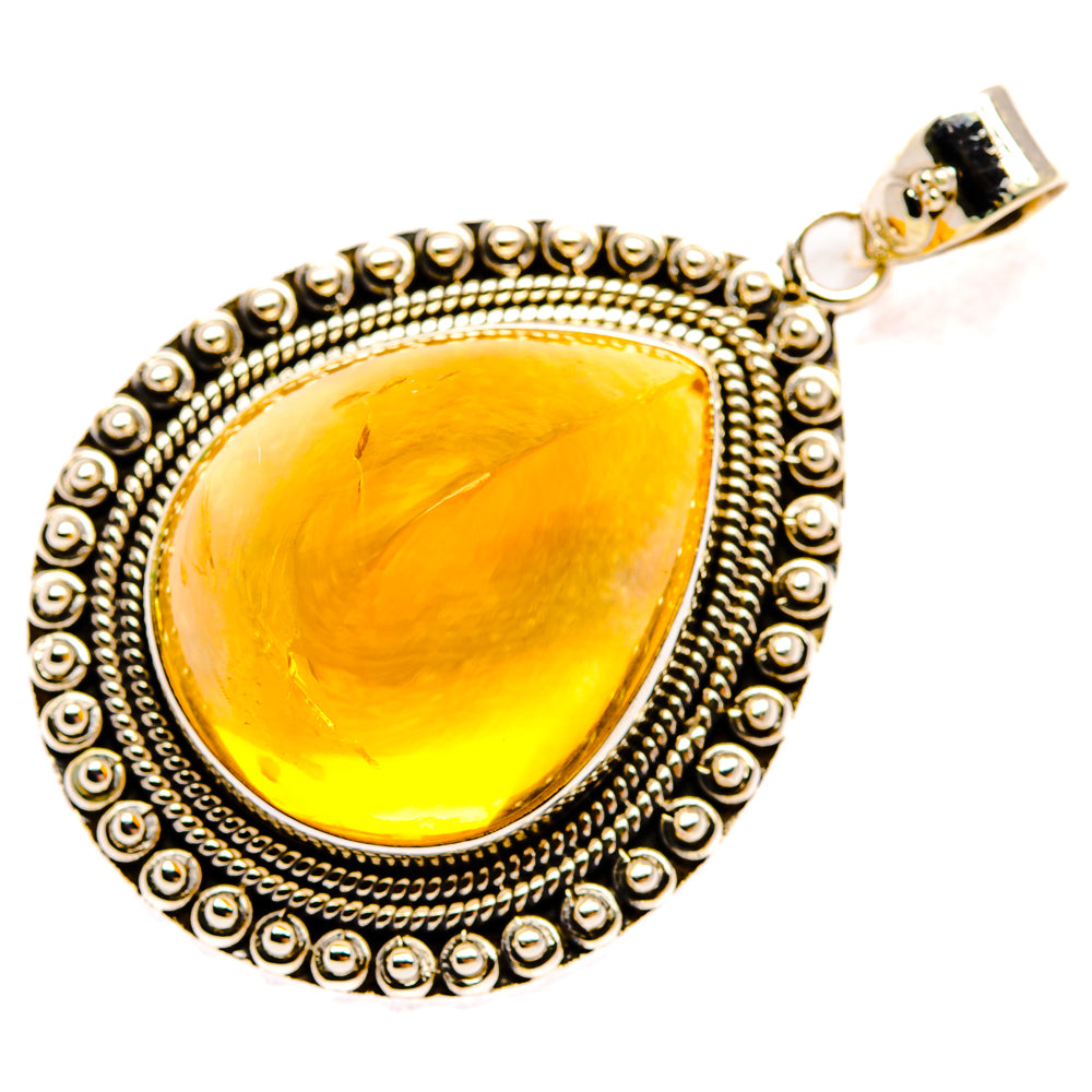 Citrine Sugarloaf Pendants handcrafted by Anasilvercos - PD28264 - Photo 2