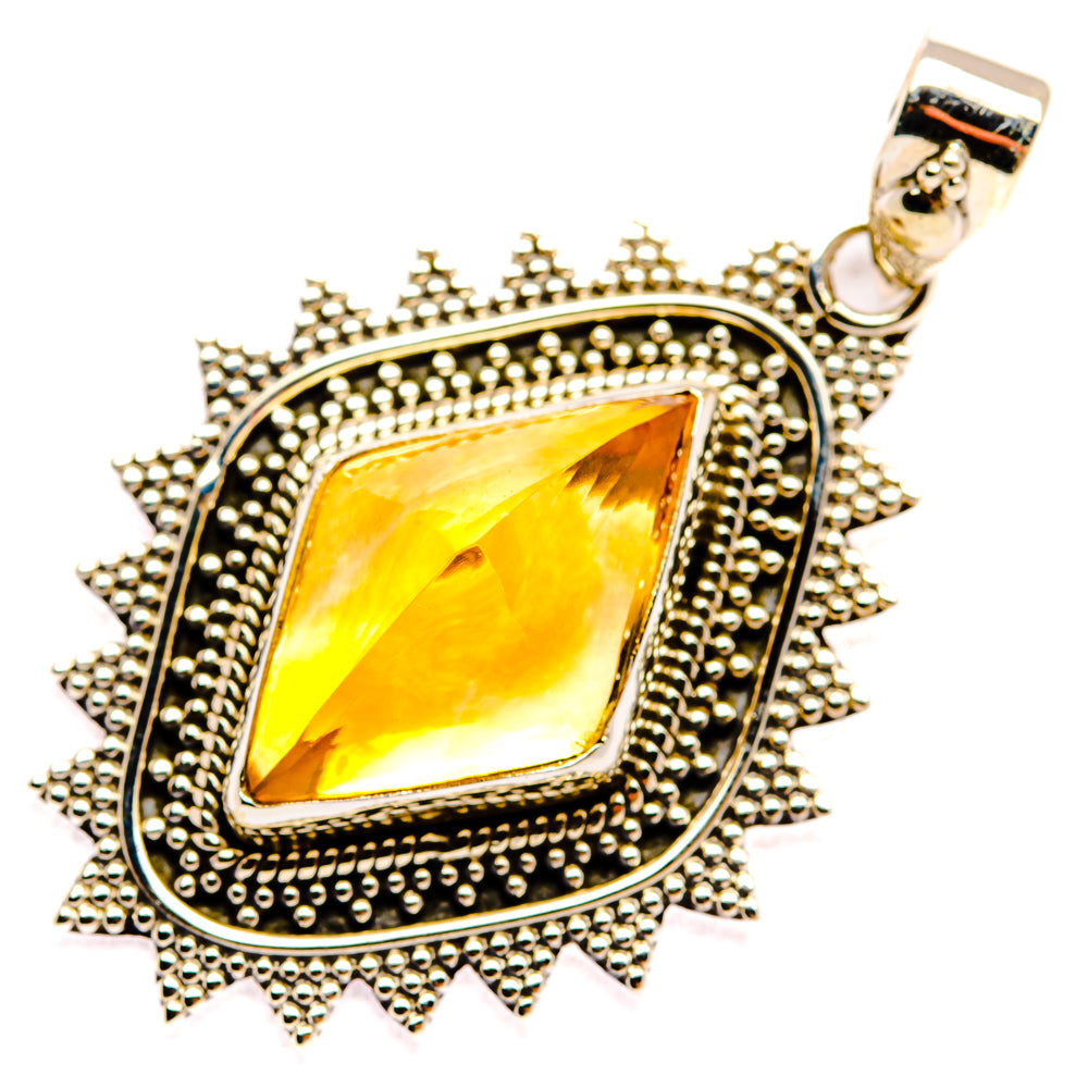 Citrine Sugarloaf Pendants handcrafted by Anasilvercos - PD28265 - Photo 2
