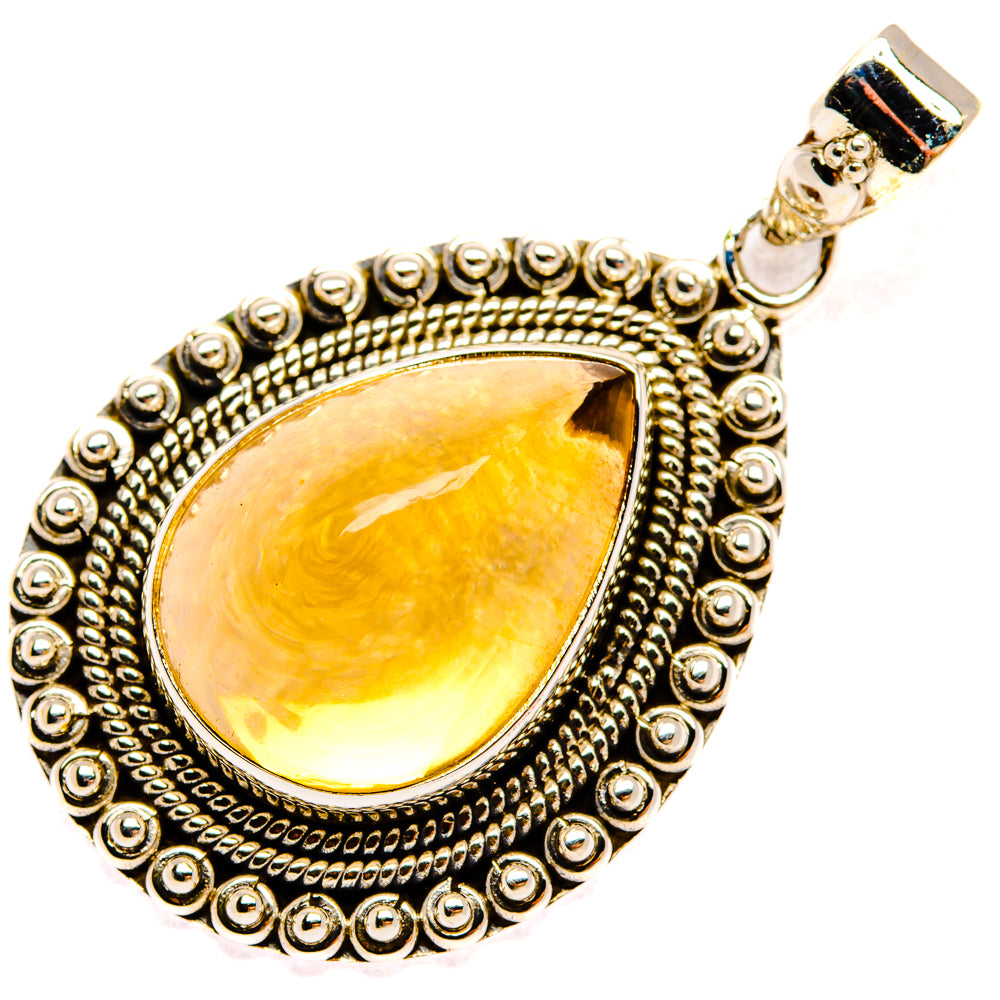 Citrine Sugarloaf Pendants handcrafted by Anasilvercos - PD28268 - Photo 2
