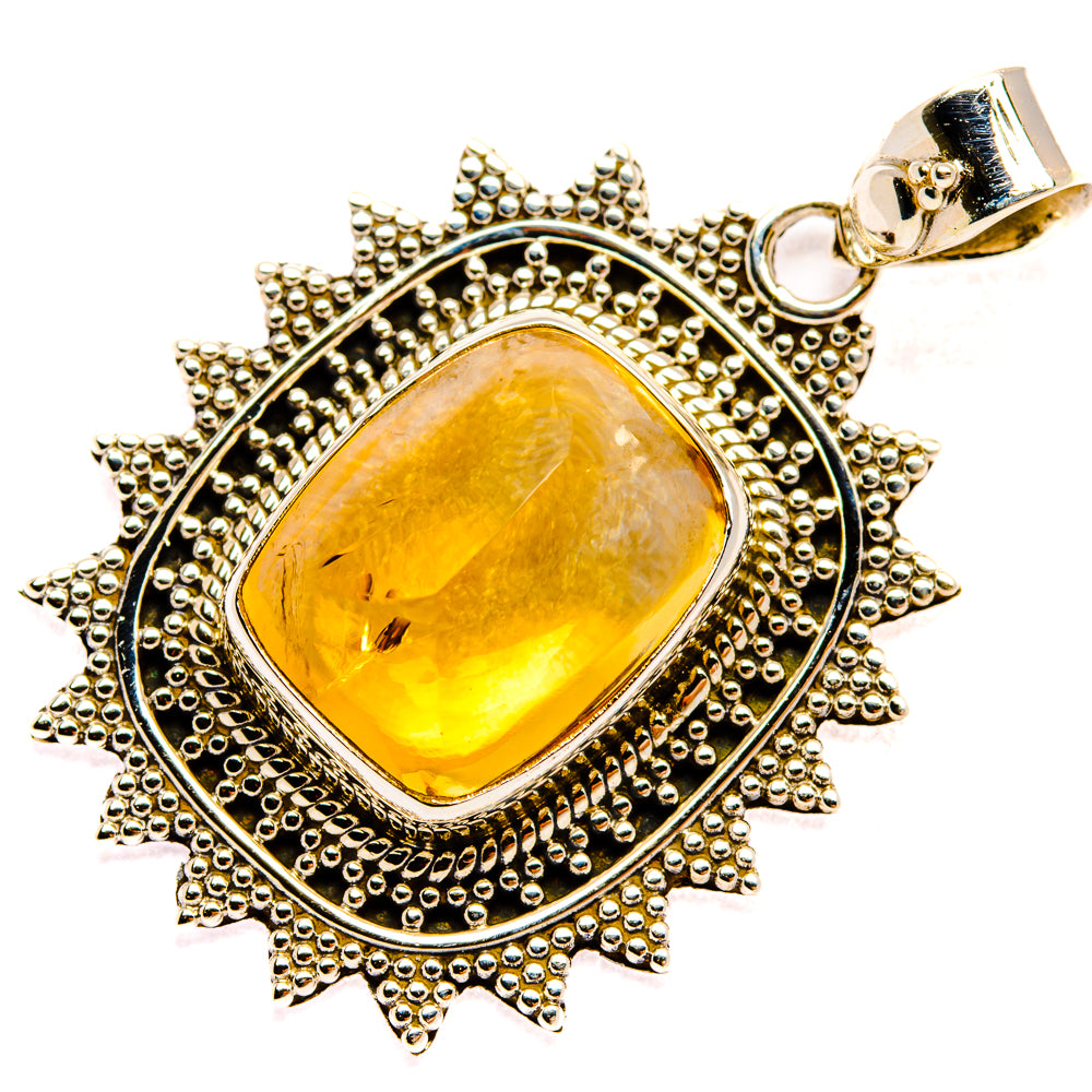 Citrine Sugarloaf Pendants handcrafted by Anasilvercos - PD28269 - Photo 2