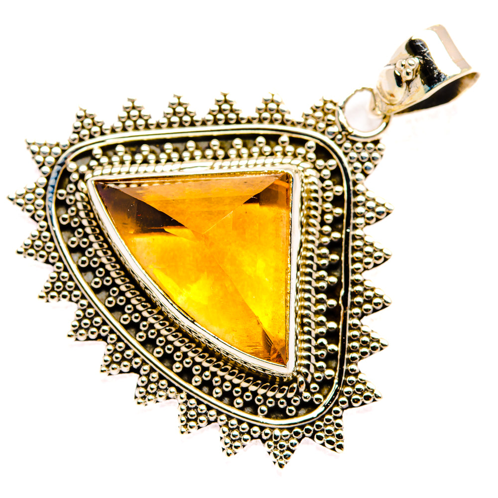 Citrine Sugarloaf Pendants handcrafted by Anasilvercos - PD28271 - Photo 2