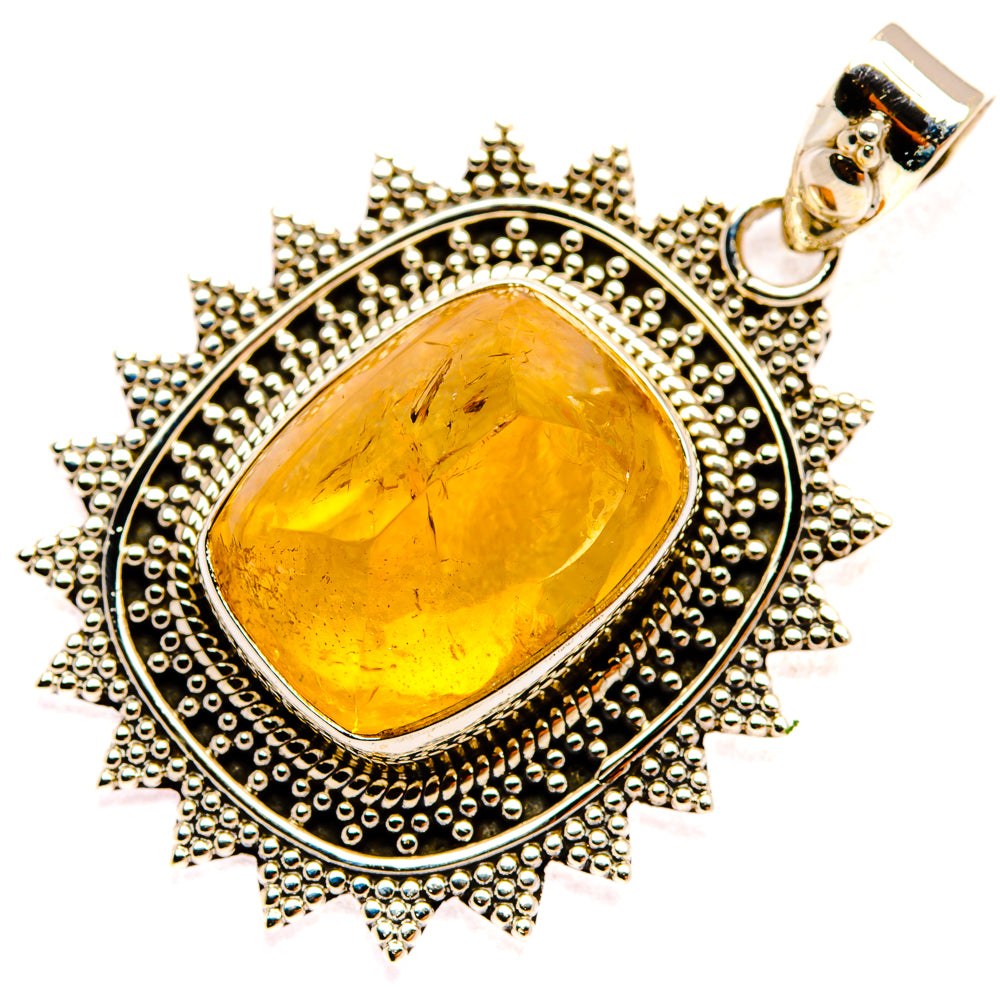 Citrine Sugarloaf Pendants handcrafted by Anasilvercos - PD28272 - Photo 2