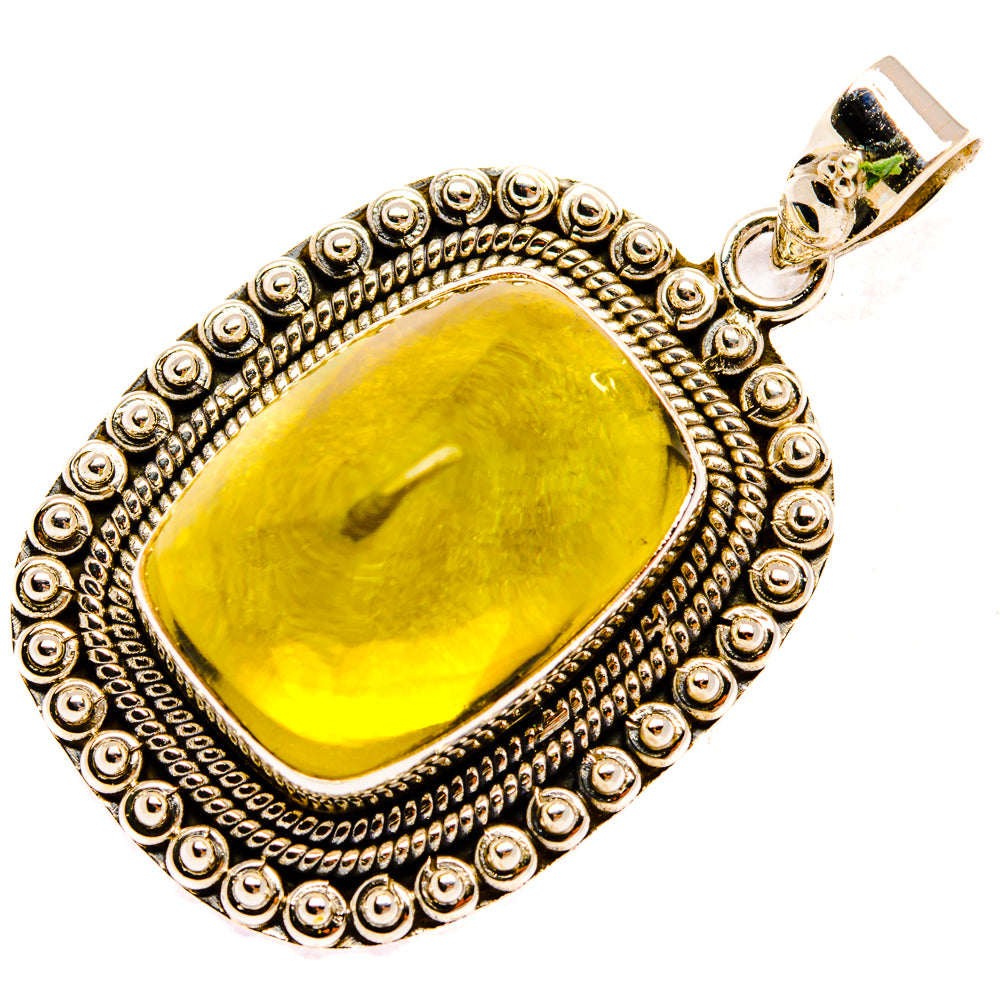 Citrine Sugarloaf Pendants handcrafted by Anasilvercos - PD28273 - Photo 2