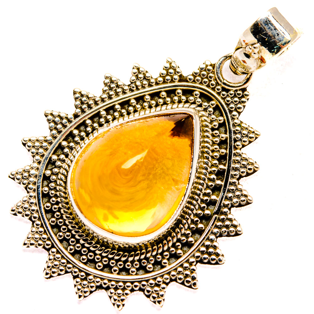 Citrine Sugarloaf Pendants handcrafted by Anasilvercos - PD28274 - Photo 2