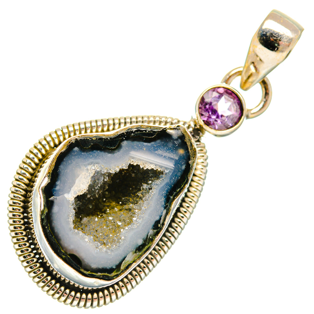 Coconut Geode Slice Pendants handcrafted by Anasilvercos - PD28293 - Photo 2