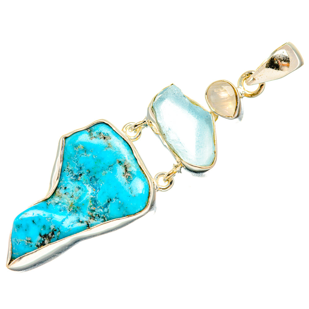 Tibetan Turquoise Pendants handcrafted by Anasilvercos - PD28336 - Photo 2