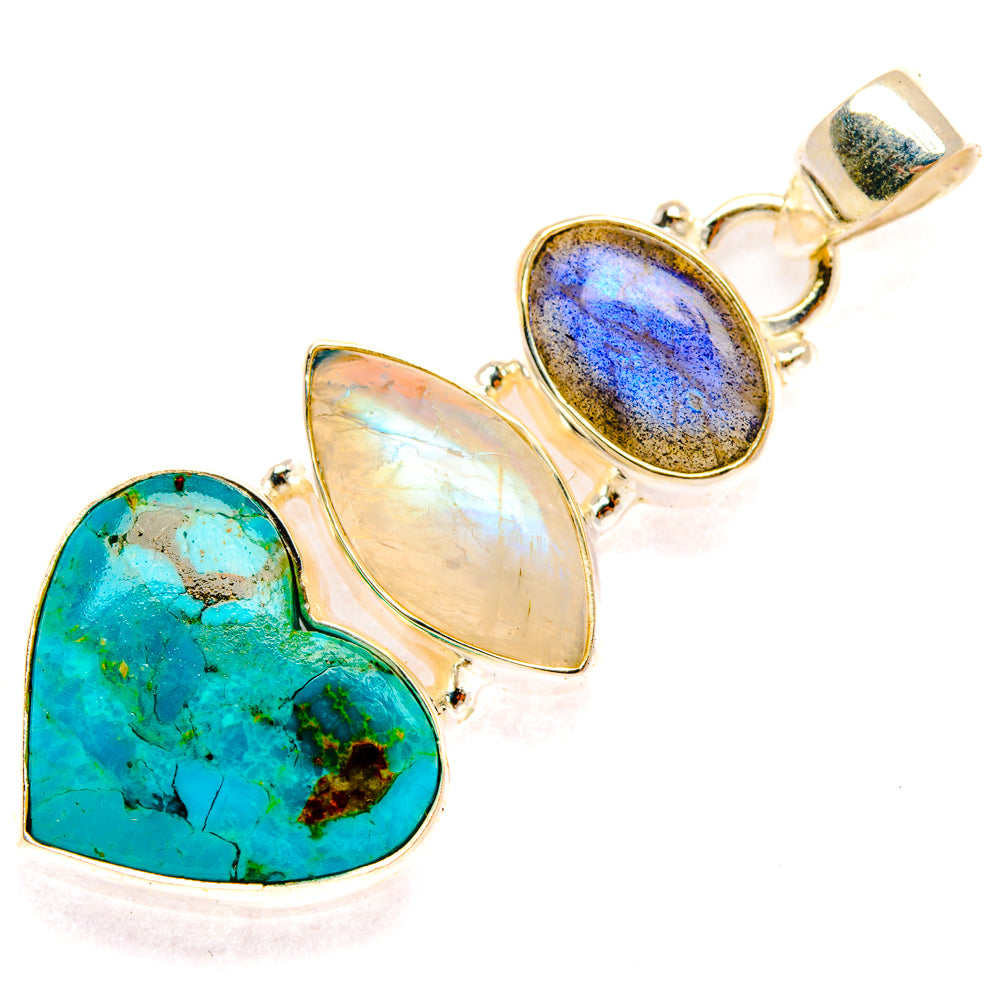 Chrysocolla Pendants handcrafted by Anasilvercos - PD28356 - Photo 2
