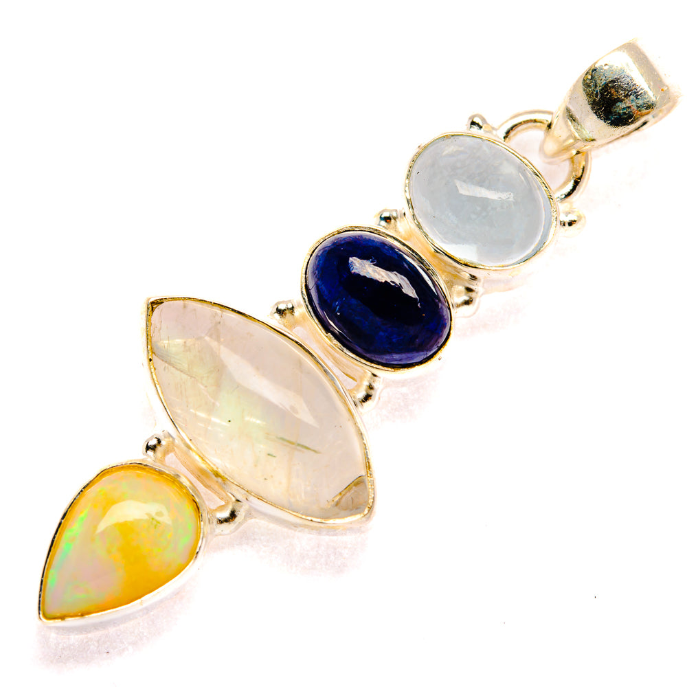 Rainbow Moonstone Pendants handcrafted by Anasilvercos - PD28362 - Photo 2