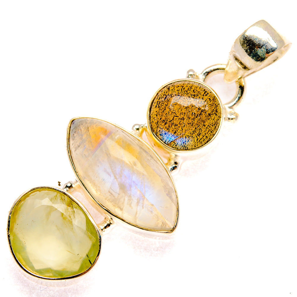 Rainbow Moonstone Pendants handcrafted by Anasilvercos - PD28365 - Photo 2