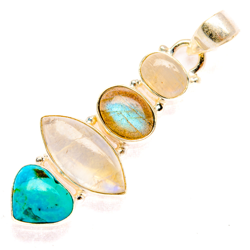 Rainbow Moonstone Pendants handcrafted by Anasilvercos - PD28369 - Photo 2