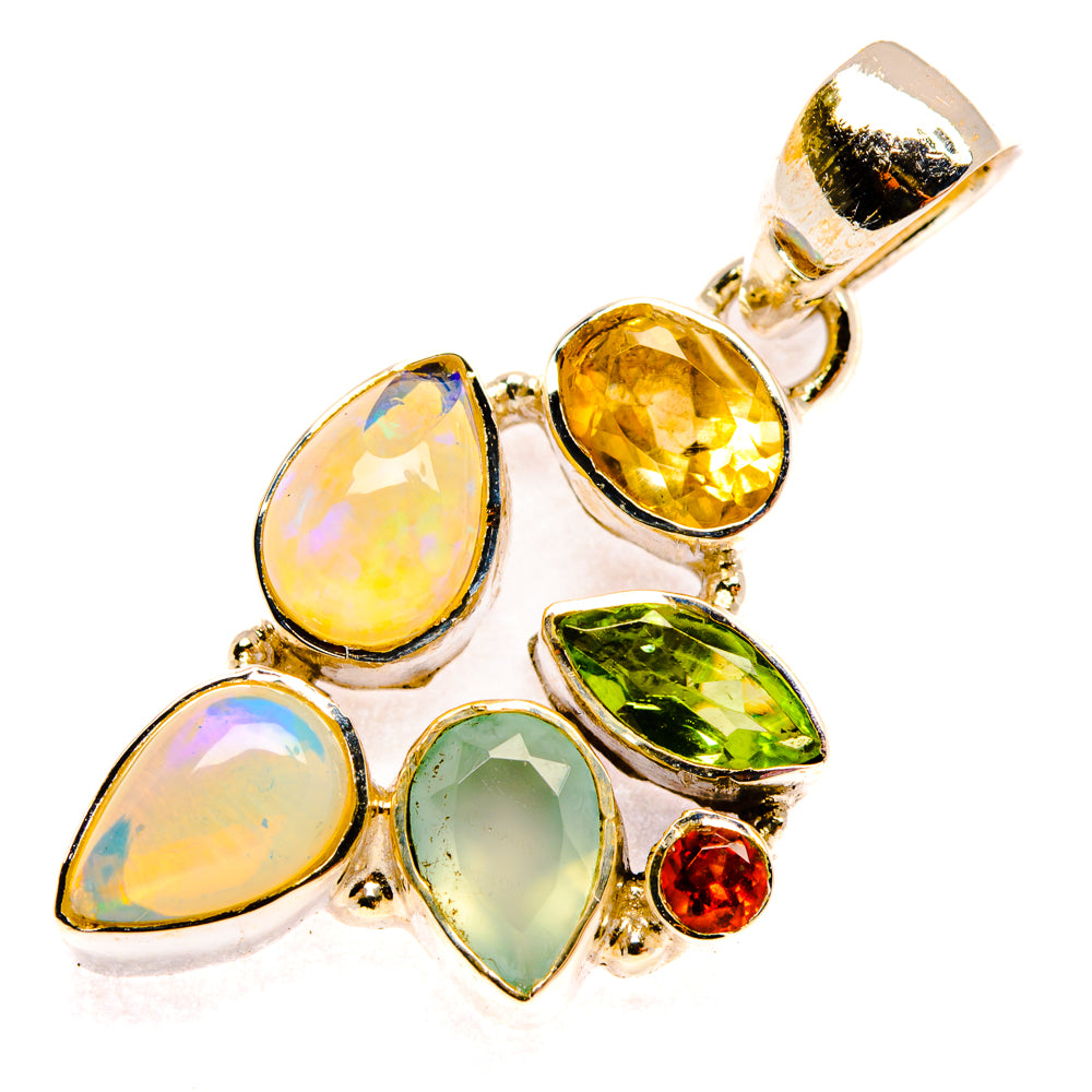 Ethiopian Opal Pendants handcrafted by Anasilvercos - PD28384 - Photo 2