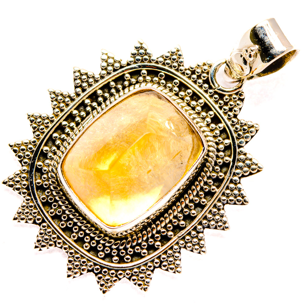 Citrine Sugarloaf Pendants handcrafted by Anasilvercos - PD28388 - Photo 2
