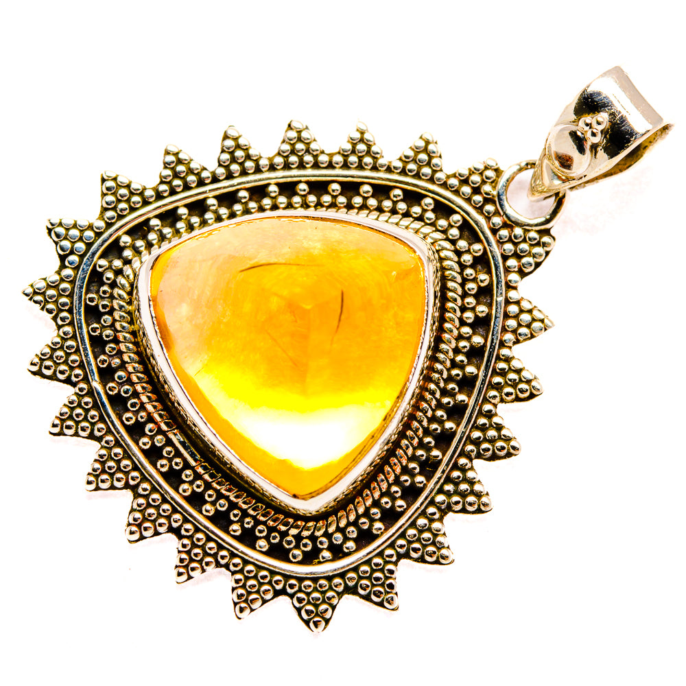 Citrine Sugarloaf Pendants handcrafted by Anasilvercos - PD28393 - Photo 2
