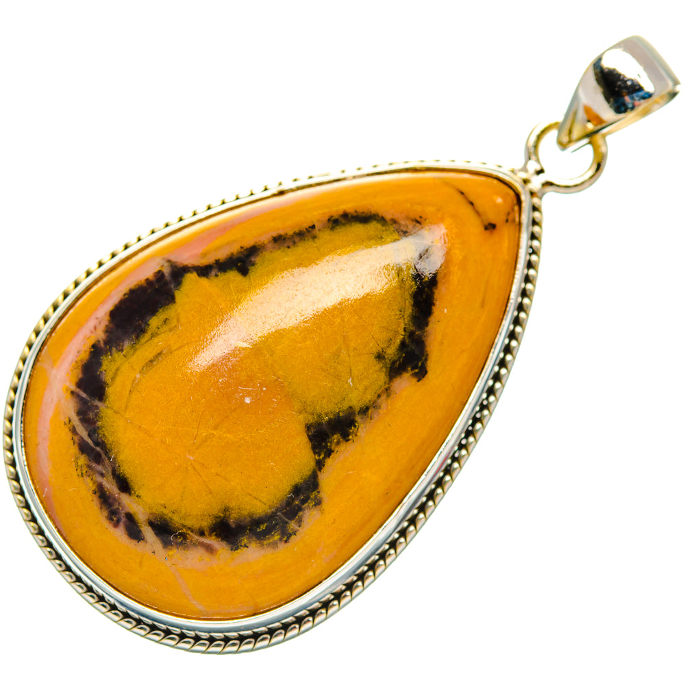 Bumble Bee Jasper Pendants handcrafted by Anasilvercos - PD28408 - Photo 2