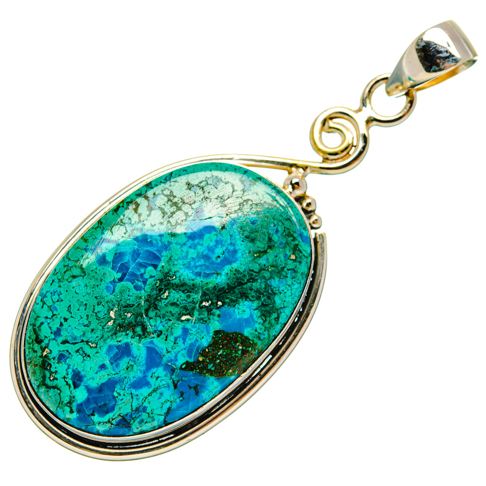 Chrysocolla Pendants handcrafted by Anasilvercos - PD28415 - Photo 2