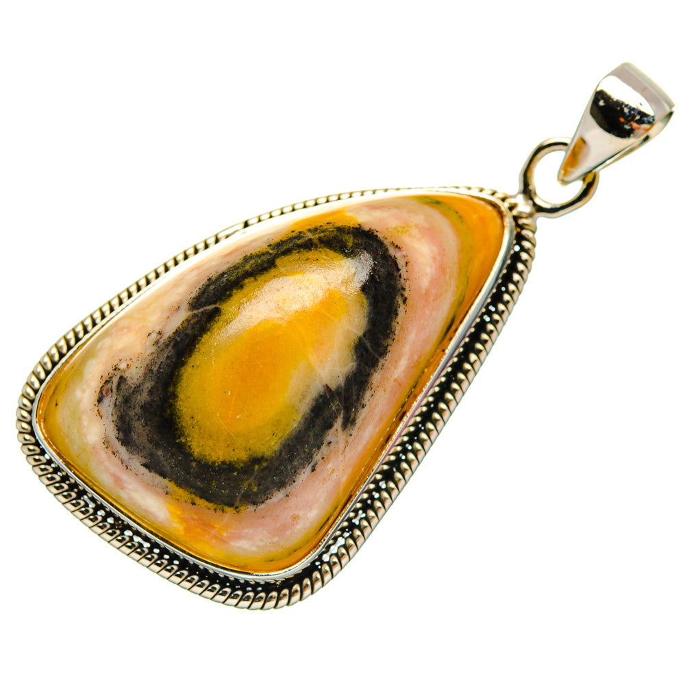 Bumble Bee Jasper Pendants handcrafted by Anasilvercos - PD28424 - Photo 2