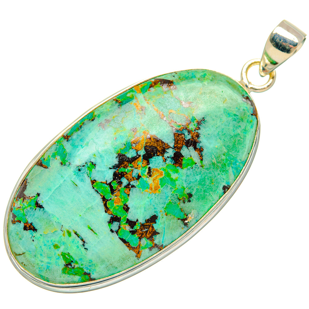 Peruvian Chrysocolla Pendants handcrafted by Anasilvercos - PD28434 - Photo 2