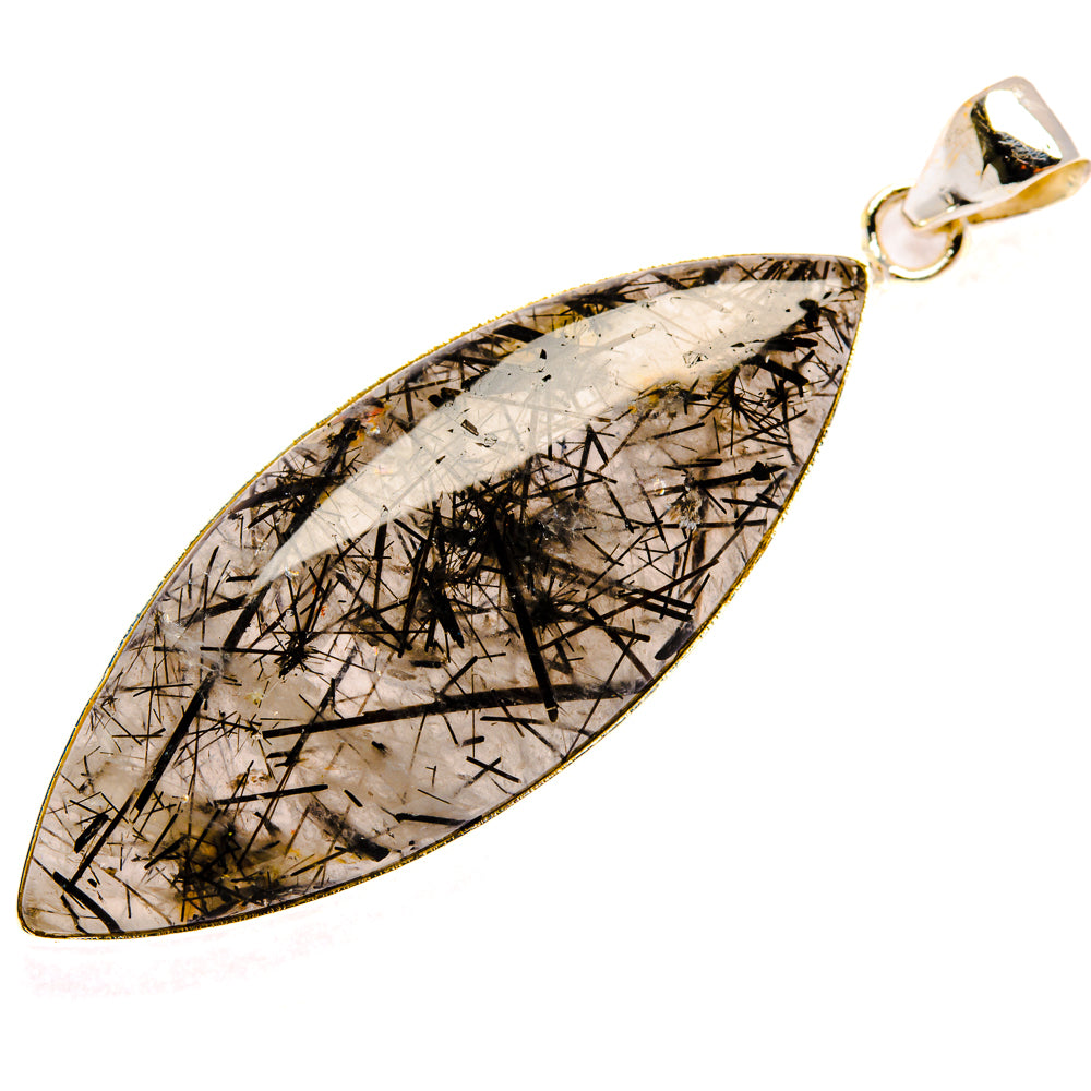 Tourmalinated Quartz Pendants handcrafted by Anasilvercos - PD28445 - Photo 2