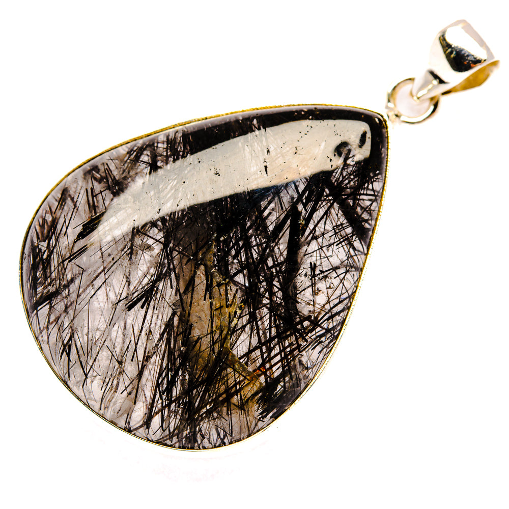 Tourmalinated Quartz Pendants handcrafted by Anasilvercos - PD28447 - Photo 2