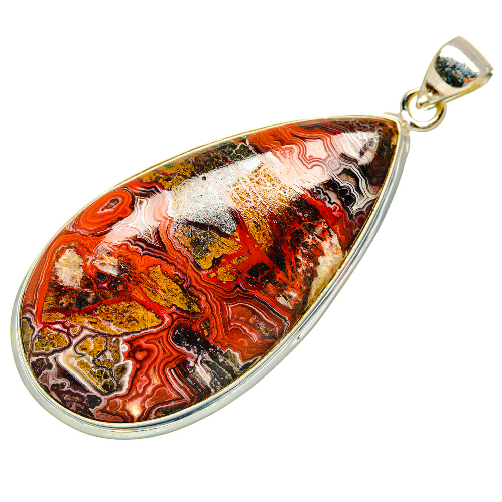 Crazy Lace Agate Pendants handcrafted by Anasilvercos - PD28474 - Photo 2