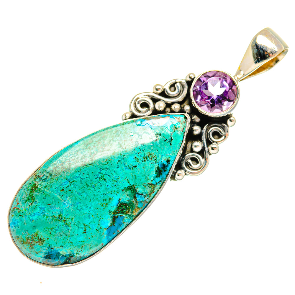 Chrysocolla Pendants handcrafted by Anasilvercos - PD28490 - Photo 2
