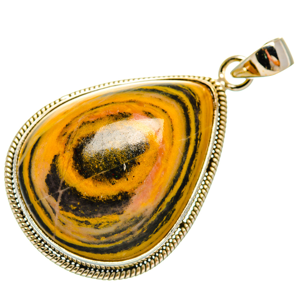 Bumble Bee Jasper Pendants handcrafted by Anasilvercos - PD28506 - Photo 2