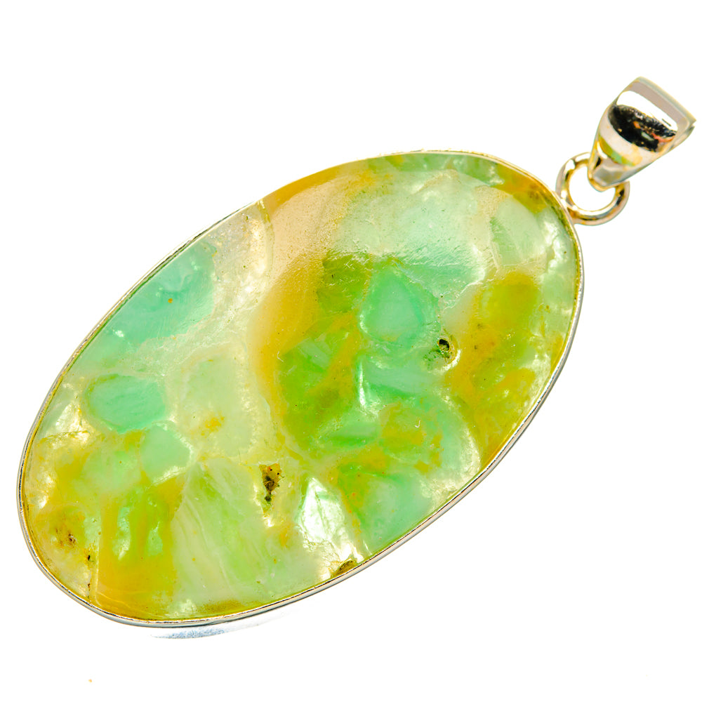 Peruvian Chrysocolla Pendants handcrafted by Anasilvercos - PD28512 - Photo 2