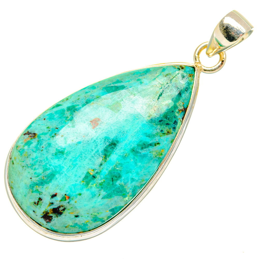 Peruvian Chrysocolla Pendants handcrafted by Anasilvercos - PD28515 - Photo 2
