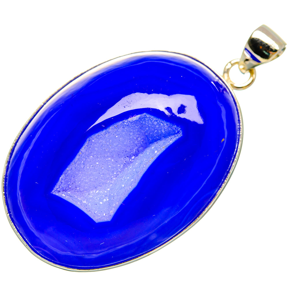 Purple Agate Druzy Pendants handcrafted by Anasilvercos - PD28521 - Photo 2