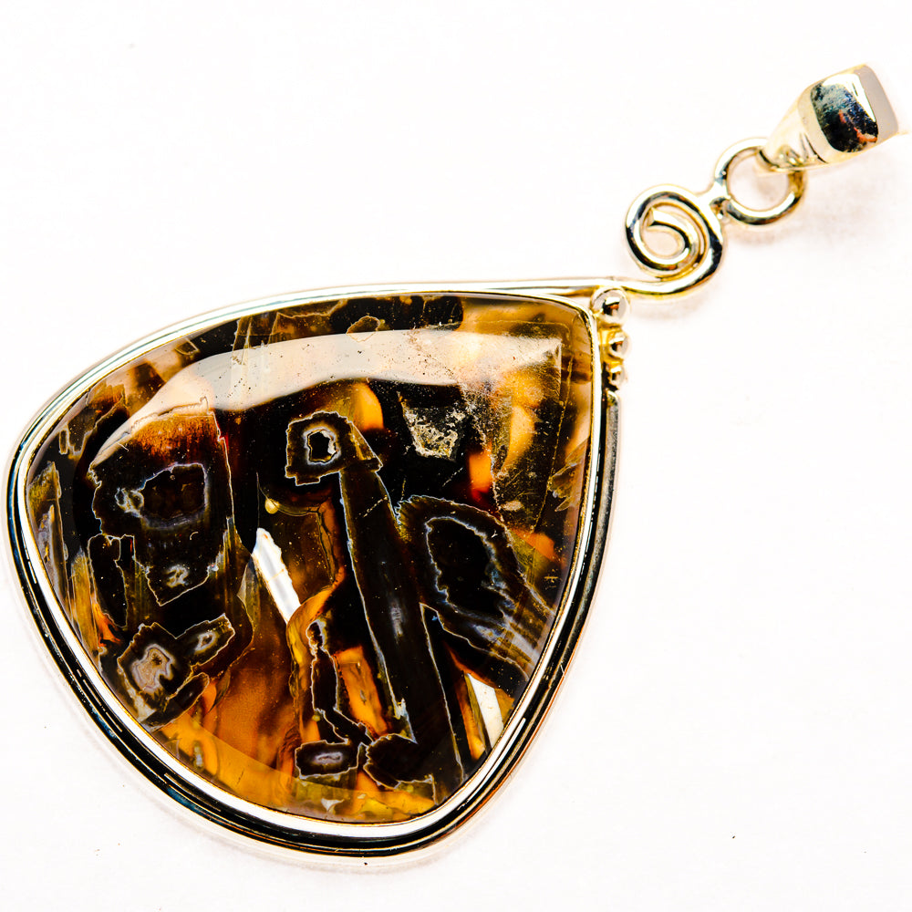 Turkish Tube Agate Pendants handcrafted by Anasilvercos - PD28544 - Photo 2