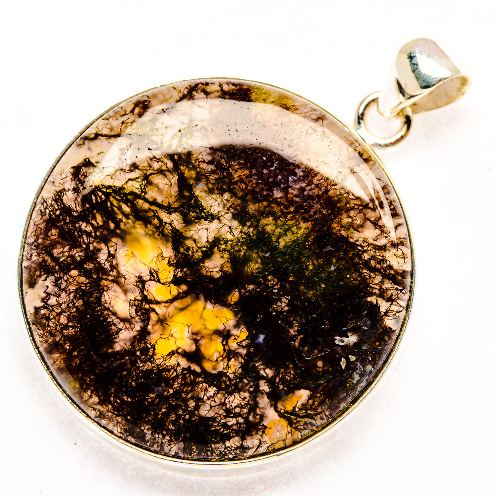 Moss Agate Pendants handcrafted by Anasilvercos - PD28546 - Photo 2
