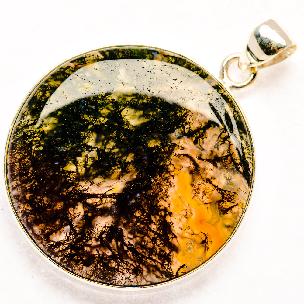 Moss Agate Pendants handcrafted by Anasilvercos - PD28547 - Photo 2