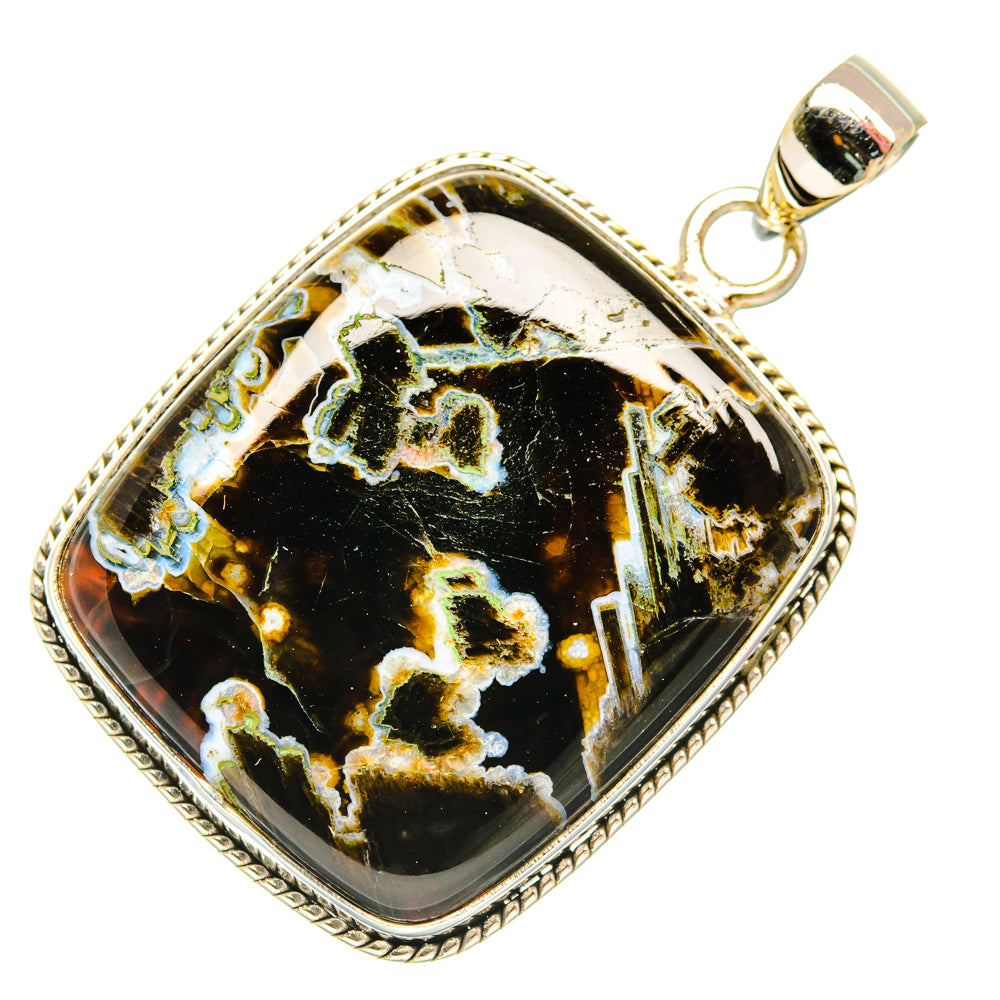 Turkish Tube Agate Pendants handcrafted by Anasilvercos - PD28606 - Photo 2