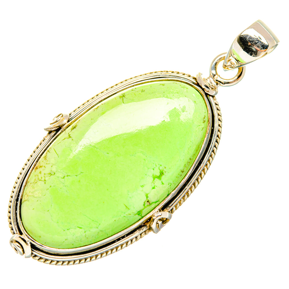 Lemon Chrysoprase Pendants handcrafted by Anasilvercos - PD28626 - Photo 2
